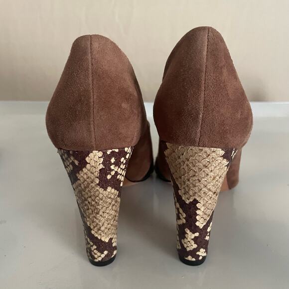 Plenty by Tracy Reese Dania Gazelle Suede OpenToe Heel. Size 37.5/7. - Picture 5 of 7